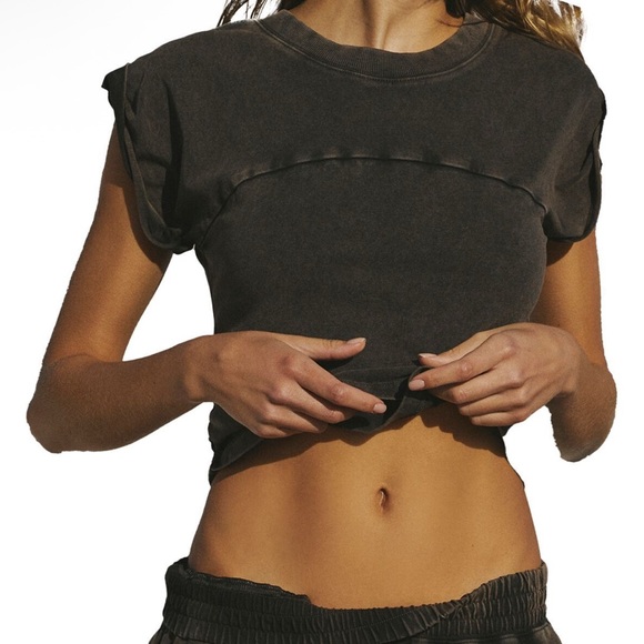 Free People Tops - FREE PEOPLE MOVEMENT Women's HOT SHOT Crossover Only Top In Black Size: Medium